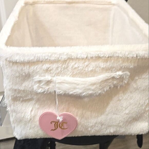 Juicy Couture Home JUICY Bold Crown Logo Velour Decorative Storage Basket - Picture 6 of 8